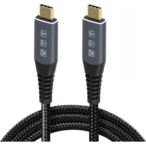 CY USB4 Cable 40Gbps with 100W Charging and 8K@30Hz 5K@60Hz Compatible with Thunderbolt3/4