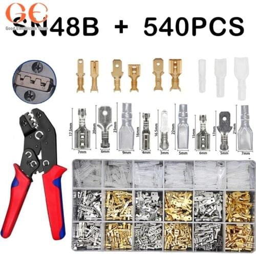 540/360Pcs Assortment Female Male Electrical Spade Wire Butt Connectors Lugs Battery Starter Cable Splice Crimp Terminals Kit