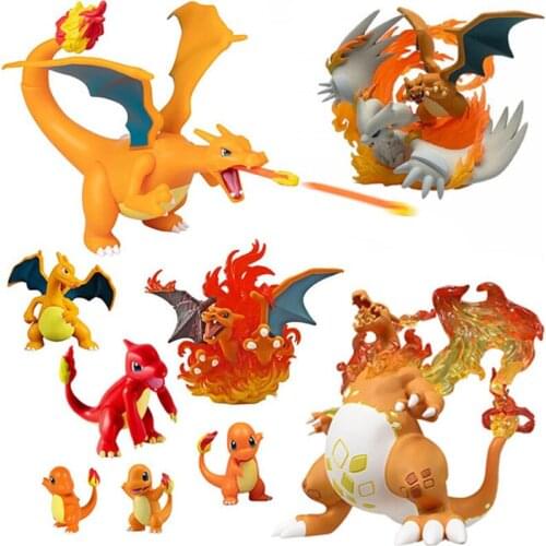 Cartoon Charmanders Charmeleon Charizard Pokemons Action Figure Dolls Toys Pokemons Toys Figuras Modle Birthday Gifts for Kids