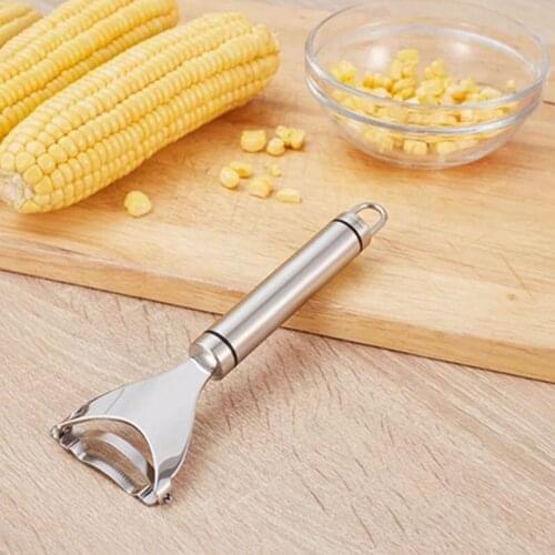 Stainless Steel Cob Corn Stripper Cutter Remover Corn Peeler Thresher Corn Sheller Kitchen Cooking Tool