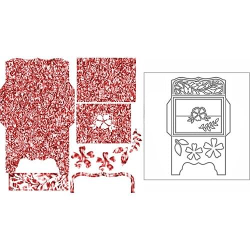 New Flower Leaves Fold Box Craft Embossing Mold 2021 Metal Cutting Dies for DIY Decor Scrapbooking Album Card Making No Stamps