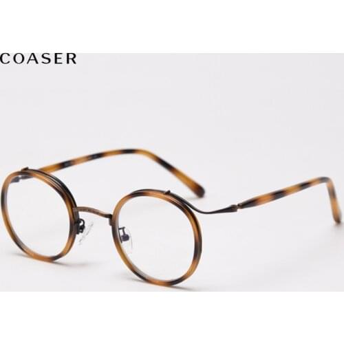 HOT Vintage style Glasses Frame Women TR90 Large Round fashionable Frame Men Optical Prescription Eyeglasses Sunglasses Eyewear