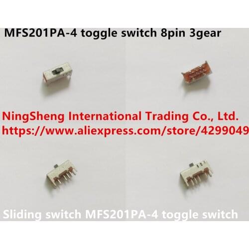 Original new 100% sliding switch MFS201PA-4 toggle switch 8pin 3gear