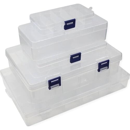 10 Grid can be remov transparent plastic small box kit storage box jewelry jewelry box electronic components parts finishing box