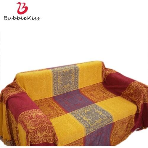 Bubble Kiss Pure Cotton Blanket Chenille Home Blankets For Beds Cover Floral Pattern Sofa Towel Blanket Weighted Tassel Blankets