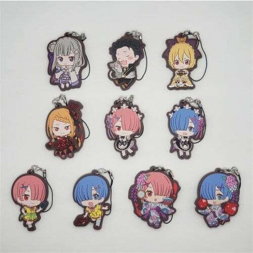 Re:Life in a different world from zero Original Japanese anime figure rubber Silicone sweet smell mobile phone charms