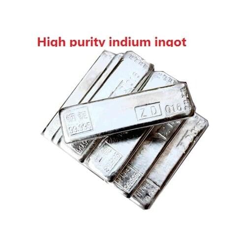 High-purity indium ingot Indium block indium grain indium block metal indium ingot Pure indium ingot refined indium elemental in