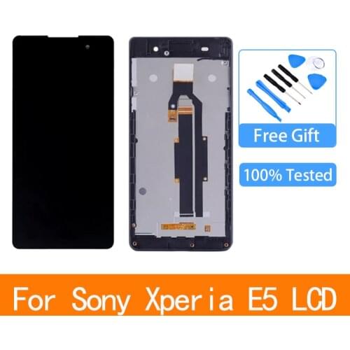 5.0 inch Replacement Parts For SONY Xperia E5 F3311 F3313 LCD Display Digitizer Sensor Glass Assembly Frame