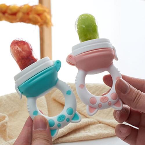 Baby Fruit Bite Nipple Fresh Food Feeder Newborn Eat Juice Extractor Pacifier Food Molars Gum Feeding Bottle Cup Soonther Drum