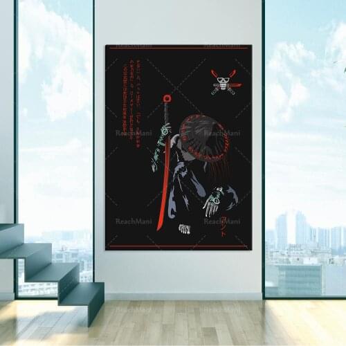 Modern Home Decor Posters Painting Wall Samurai In Hat Canvas Paintings Art Prints High Quality Modular Picture