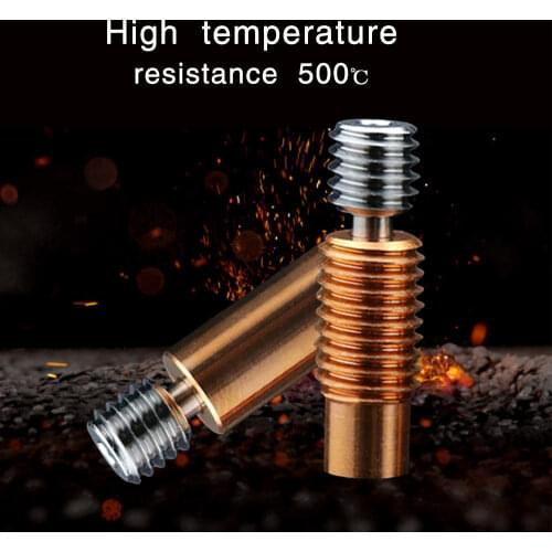 V6 throat Titanium Alloy Metal Heatbreak For E3D V6 HOTEND Heater Block For Prusa i3 MK3 Break 1.75MM Filament Smooth