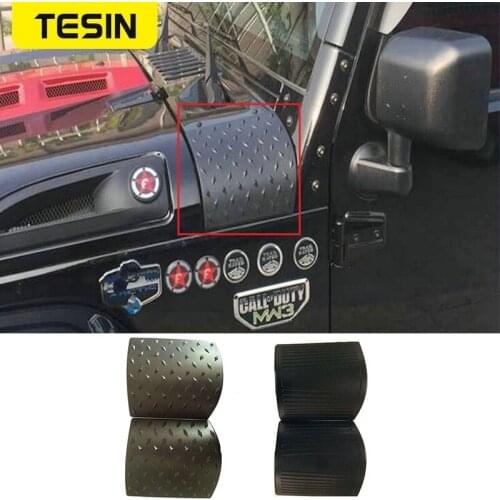 TESIN 2Pcs Car Cowl Body Armor Corner Guard Cowling Cover for Jeep Wrangler JK 2007-2017 Auto Exterior Accessories