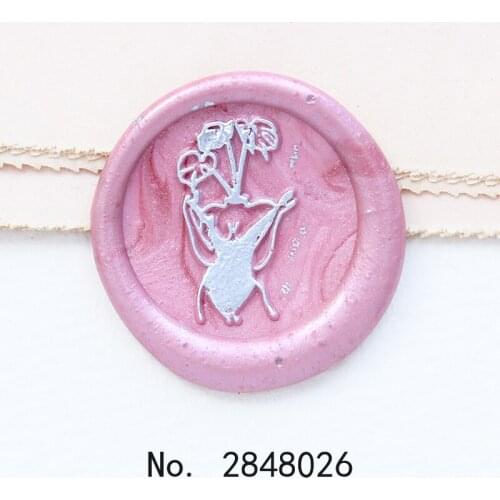 Female body with leaf Wax seal stamp,Party Wax Seal Stamp Kit invitation seals,gift envelop packing seal,Seal Stamp,Flower stamp