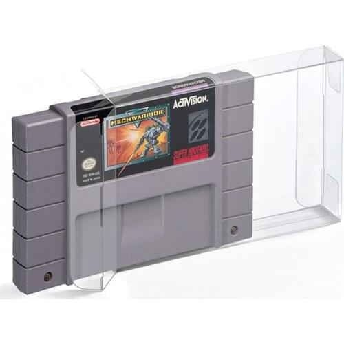 10Pcs Clear PET Plastic Box Protector Case Sleeves Cover For SNES N64 CIB