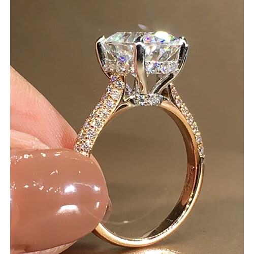 18K Au750 Yellow White Gold Women Ring Moissanite Diamonds 1 2 3 4 5 Carat Oval Luxury Wedding Party Engagement Anniversary Ring