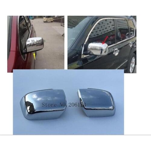 ABS Chrome Rearview Side Door Mirrors Cover Trim Car modeling FOR Nissan X-Trail X Trail T31 2008 2009 2010 2011 2012 2PCS