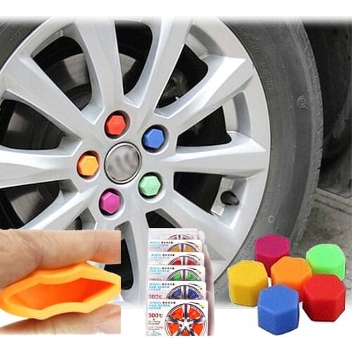 20pcs/package 19/21mm Silicone Hexagonal Socket Car Wheel Hub Screw Cover Nut Caps Bolt Rims Exterior Decoration Protection