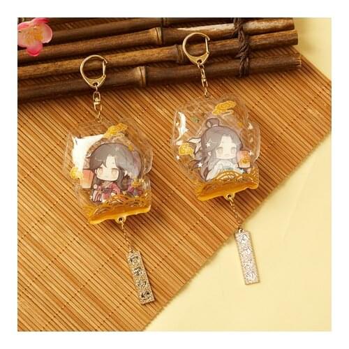 2021 New Anime Tian Guan Ci Fu Hua Cheng Xie Lian Cartoon Aerated Acrylic Keychain Keyring Figure Model Bag Pendant Toy Cosplay