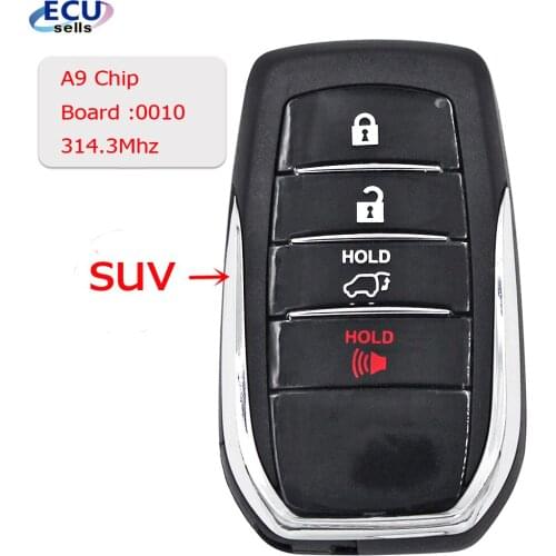 3+1 Button ASK314.3 MHz Smart Key (SUV) / Board ：0010 / A9 CHIP For Toyota Land Cruise 2020-2021