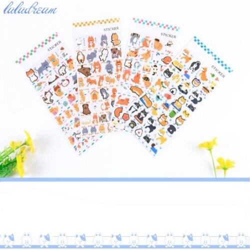 4 Sheet PET PVC Material High Quality Waterproof Stickers Hot Gold Special Paper 3D Cartoon Pet Stickers