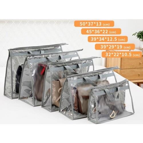80% Hot Sales!!! Storage Bag Transparent Dustproof PVC Shoes Handbag Organizer for Closet