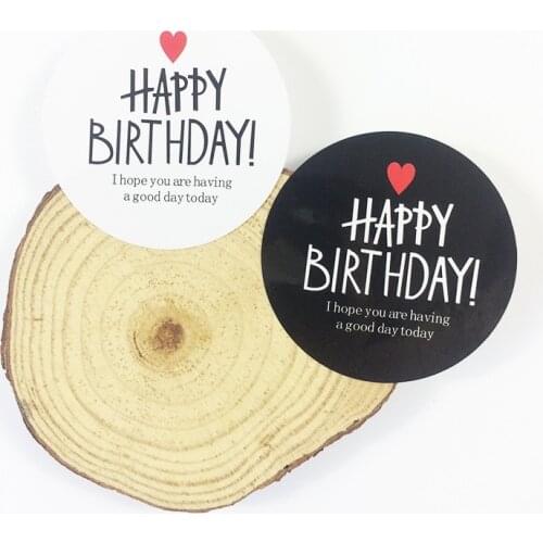 80 Pcs/lot 'HAPPY BIRTHDAY' Scrapbooking Kraft Paper Labels Envelopes Stickers Gift Packaging Seals Sticker For Birthday