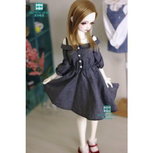 BJD accessories girl dress fits 58-63cm 1/3 BJD SD doll clothes fashion Plaid dress