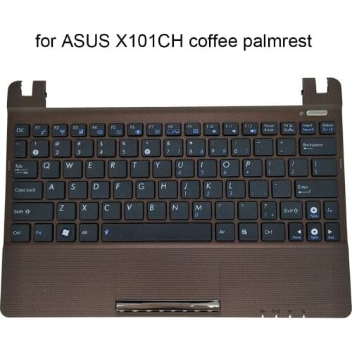 US English touchpad keyboards For ASUS Eee PC X101CH X101H X101 laptop replacement keyboards topcase palmrest 13GOA3P4AP030-10