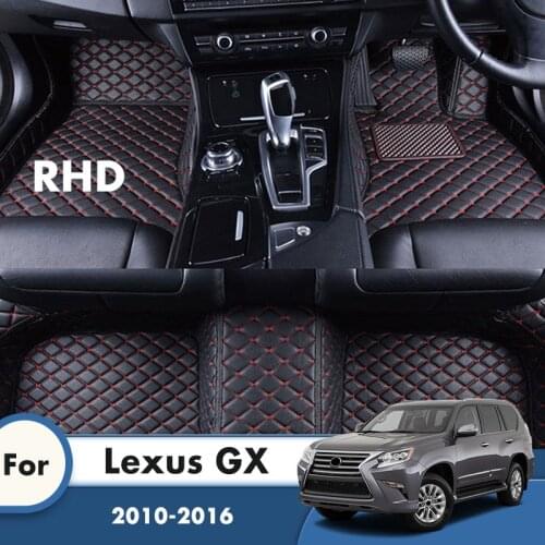 RHD Car Floor Mats For Lexus GX 2016 2015 2014 2013 2012 2011 2010 Interior Accessories Custom Foot Pads Rugs Protect Carpets