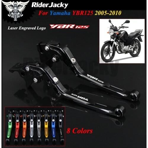 For YAMAHA YBR125 YBR 125 2005-2010 2006 2007 2008 2009 Full Black Logo Motorcycle Accessories Adjustable Brake Clutch Lever