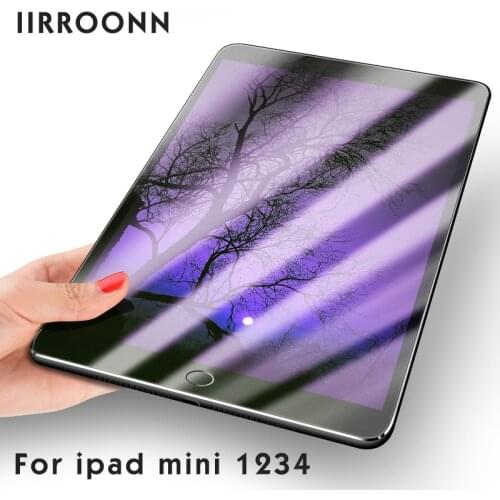 IIRROONN Anti-Blue Light Tempered Glass For Apple iPad mini 1 2 Screen Protector For ipad mini 4 3 Tablet Protective Film Guard
