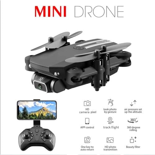 LS-MIN Mini Drone RC Quadcopter 4K Camera 13mins Flight Time 360° Flip 6-Axis Gyro Gesture Photo Video Track Flight Altitude