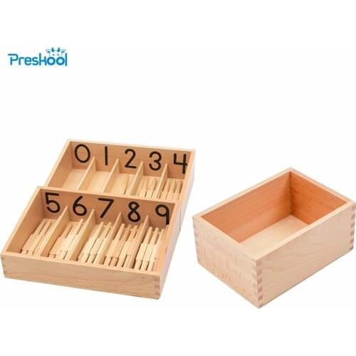 Montessori Kids Baby Toy Professional Version Spindle Box With 45 Spindles & Box Preschool Brinquedos Juguets