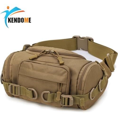 Men Tatical Hiking Waist Bag One Shoulder Camping Bags for Outdoor Travel Male Climbing Running Military Camouflage Bag 2020