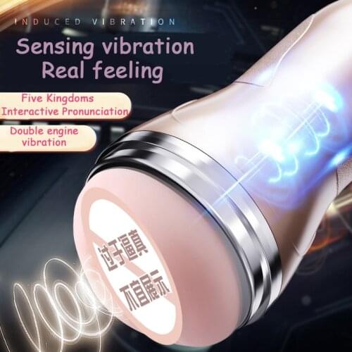 Male Masturbator Vagina Vibrators Masturbadores Cup Handfree Pocket Realistic Pusssy Penis Pump Adults Pleasure Sex Toys For Men