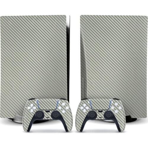 WDFVGEE Carbon Fibre Stickers Decals for PS5 Console and Game Controller Game Accessorie Protective Paper on Your Game Console