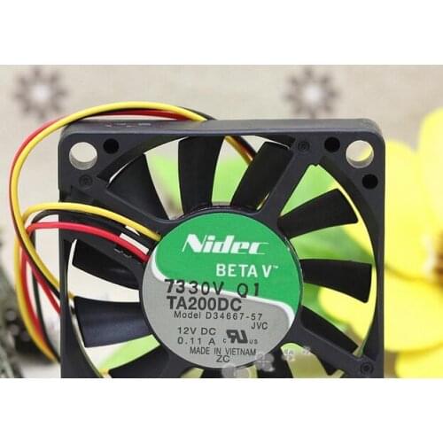 Nidec TA200DC D34667-57 50*50*10mm 5cm DC 12V 0.11A 3 Wire Cooling Fan