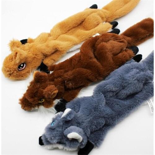 Squeaking Animals Pet Toy Dog Pressure Releasing Squeaky Chew Toy Soft Bite Resistant Honking Squirrel for Dogs Chew