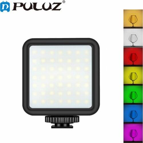 PULUZ Mini LED Pocket Fill Light 2500-9000K+ RGB Full Color Beauty Fill Light Handheld Camera Photography LED Video Light