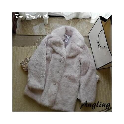 Top brand Style 2020 New High-end Fashion Women Faux Fur Coat S8 high quality