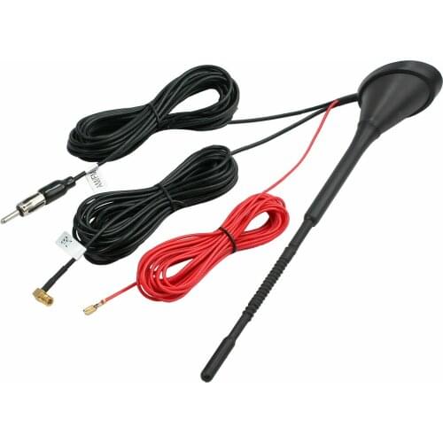 Universal Roof Mount Active Amplifier DAB + FM Radio Car Aerial Antenna Mast Car Refit Antenna