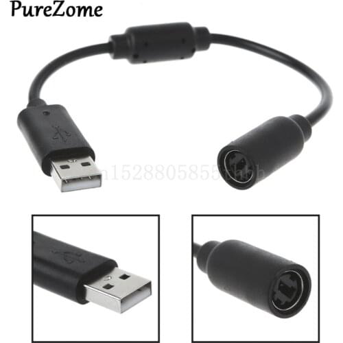USB Breakaway Cable Adapter Cord Replacement For Xbox 360 Wired Game Controller