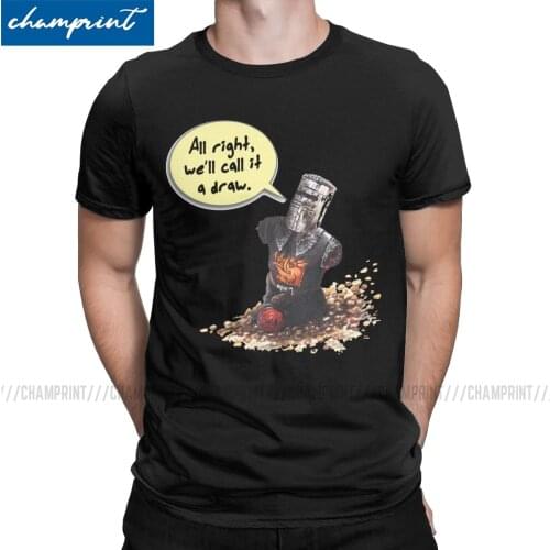 All Right We'll Call It A Draw T-Shirts for Men Monty Python and the Holy Grail Arthur Black Knight Vintage Tee Shirt Printing