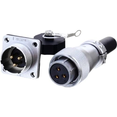 WS20 TQ+ZM Waterproof Aviation Female Plug Male Socket 2 3 4 5 7 9 12 Pin Panel Mount Connector 5A 10A 25A High Voltage Displays