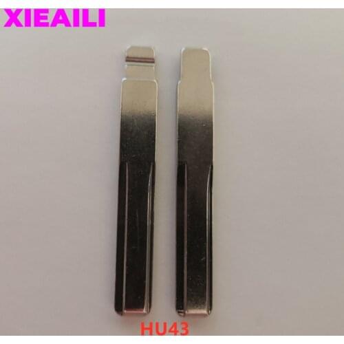XIEAILI 50Pcs HU43# Metal Blank Uncut Flip KD Remote Key Blade For Opel Vectra/Agila/Astra/Combo/Corsa/Tigra S633