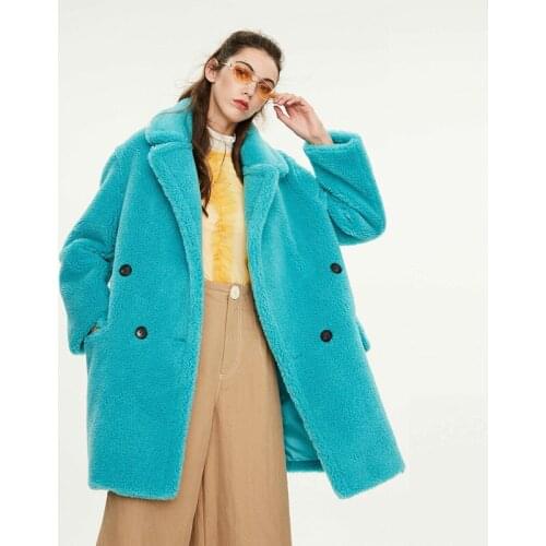 Winter Woolen Overcoat Womens New Mid-Length Loose Fleece Warm Coat Jacket Young European American Style Winter Coat Women