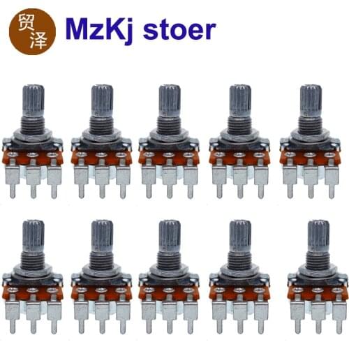 10PCS B10K New Original Taiwan WH148 RV16 10K B103 ALPHA For HiFi Audio Amplifier Stepping Volume Potentiometer