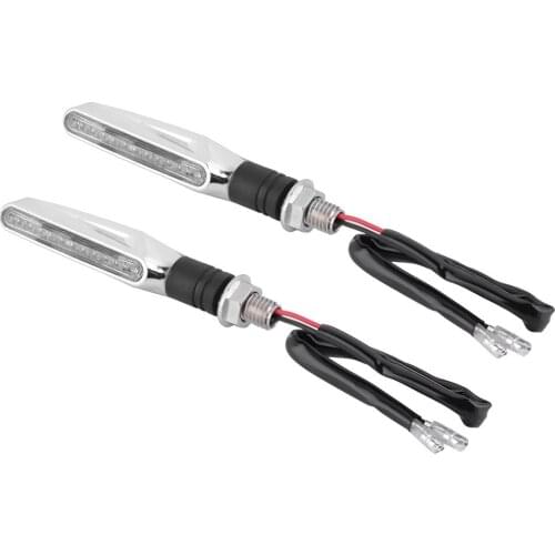 High Performance 2pcs Universal Motorcycle LED Turn Signal Indicators Amber Blinker Light 12V Motorbike Lamp Super Bright