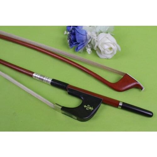 3/4 Upright Baroque Double Bass Bow Brazilwood Stick Ebony Frog New #BP-10 2