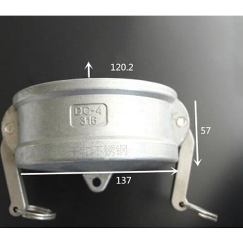 4" Socket End Cap Type C Camlock Quick Disconnect Coupling 304 Stianless Cam Groove For Hose Pumps Homebrew